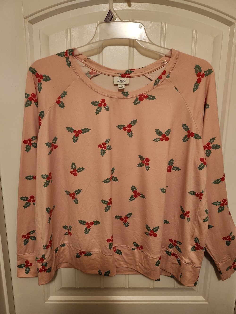 Jenni Pink And Holly Christmas Pajamas XL 0172